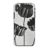 Abutilon (lime Mallow) Pod - Karl Blossfeldt Iphone Case, Xs / Matte, Phone Case Black White Floral Design Tulips