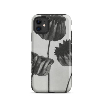 Abutilon (lime Mallow) Pod - Karl Blossfeldt Phone Case Iphone 11 / Matte Black White Floral Phone Case Karl Blossfeldt, Blossfeldt’s
