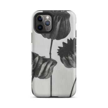 Abutilon (lime Mallow) Pod - Karl Blossfeldt Phone Case Iphone 11 Pro / Matte Black White Floral Phone Case Karl Blossfeldt, Blossfeldt’s
