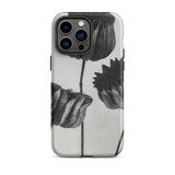Abutilon (lime Mallow) Pod - Karl Blossfeldt Phone Case Iphone 14 Pro Max / Matte Black White Floral Phone Case Karl Blossfeldt,
