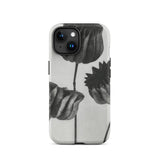 Abutilon (lime Mallow) Pod - Karl Blossfeldt Phone Case Iphone 15 / Matte Black White Floral Patterned Phone Case Karl Blossfeldt,