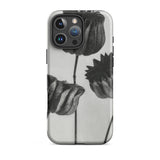 Abutilon (lime Mallow) Pod - Karl Blossfeldt Phone Case Iphone 16 Pro Max / Matte Black White Floral Phone Case Karl Blossfeldt,