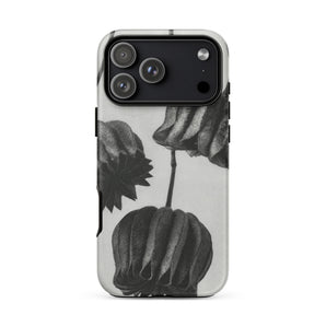 Abutilon (lime Mallow) Pod - Karl Blossfeldt Phone Case Iphone 17 Pro Max / Matte Black White Botanical Illustration Phone Case Detailed