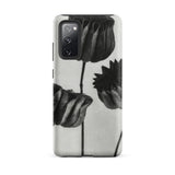 Abutilon (lime Mallow) Pod - Karl Blossfeldt Samsung Case, Galaxy S20 Fe / Matte, Smartphone Case Black White Floral Design