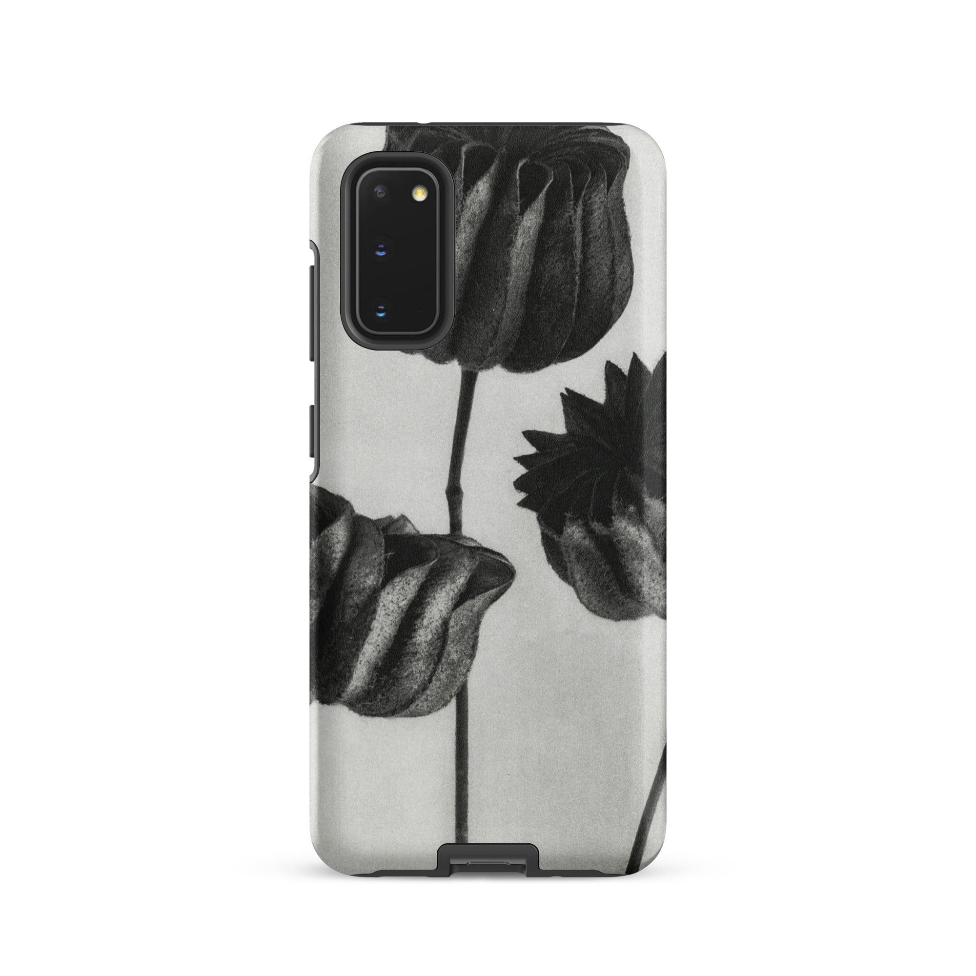 Abutilon (lime Mallow) Pod Karl Blossfeldt Samsung Case, Galaxy S20 / Matte, Smartphone Case Black White Floral Design