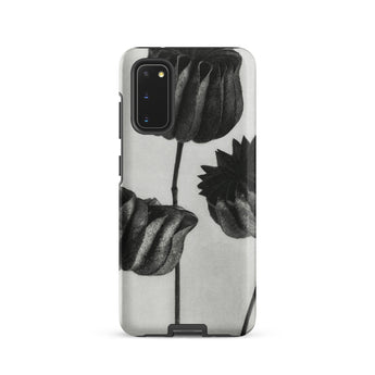 Abutilon (lime Mallow) Pod - Karl Blossfeldt Samsung Case, Galaxy S20 / Matte, Smartphone Case Black White Floral Design