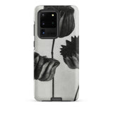 Abutilon (lime Mallow) Pod - Karl Blossfeldt Samsung Case, Galaxy S20 Ultra / Matte, Smartphone Case Black White Floral Design