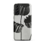 Abutilon (lime Mallow) Pod - Karl Blossfeldt Samsung Case, Galaxy S21 Plus / Matte, Black White Floral-patterned Smartphone Case