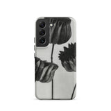 Abutilon (lime Mallow) Pod - Karl Blossfeldt Samsung Case, Galaxy S22 / Matte, Smartphone Case Black White Floral Design