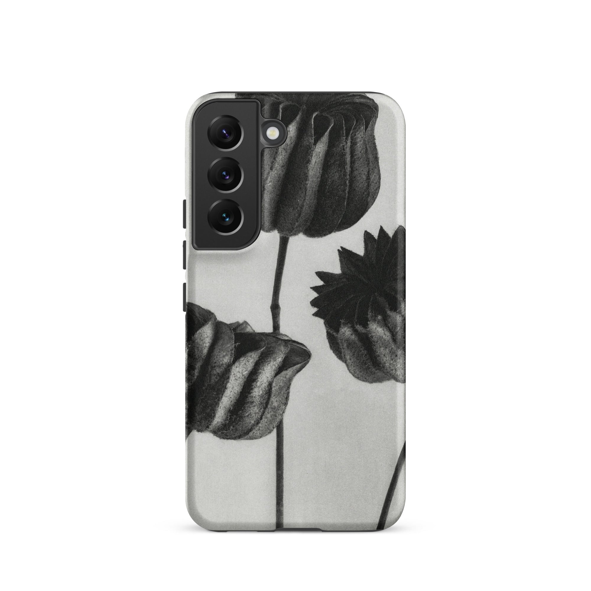 Abutilon (lime Mallow) Pod Karl Blossfeldt Samsung Case, Galaxy S22 / Matte, Smartphone Case Black White Floral Design