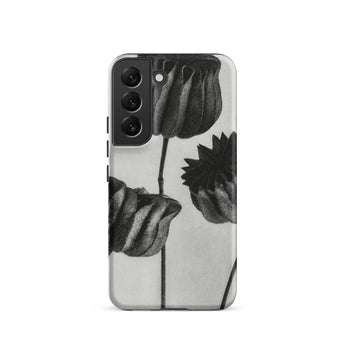 Abutilon (lime Mallow) Pod - Karl Blossfeldt Samsung Case, Galaxy S22 / Matte, Smartphone Case Black White Floral Design