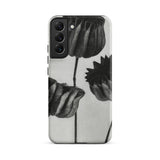 Abutilon (lime Mallow) Pod - Karl Blossfeldt Samsung Case, Galaxy S22 Plus / Matte, Smartphone Case Black White Floral Design