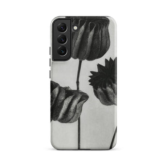 Abutilon (lime Mallow) Pod - Karl Blossfeldt Samsung Case, Galaxy S22 Plus / Matte, Smartphone Case Black White Floral Design