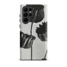 Abutilon (lime Mallow) Pod Karl Blossfeldt Samsung Case, Galaxy S22 Ultra / Matte, Smartphone Case Black White Floral Design
