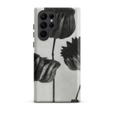 Abutilon (lime Mallow) Pod - Karl Blossfeldt Samsung Case, Galaxy S22 Ultra / Matte, Smartphone Case Black White Floral Design