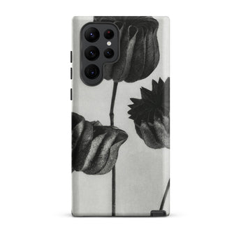 Abutilon (lime Mallow) Pod - Karl Blossfeldt Samsung Case, Galaxy S22 Ultra / Matte, Smartphone Case Black White Floral Design
