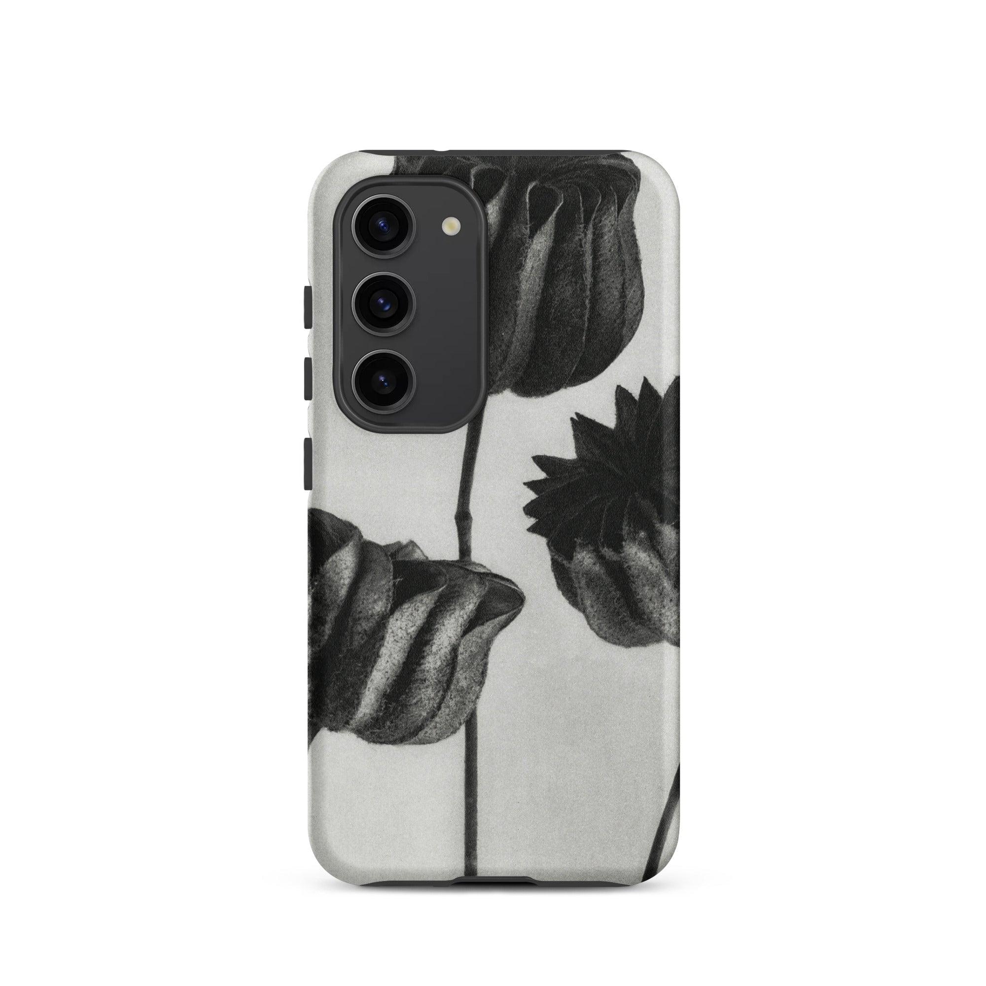 Abutilon (lime Mallow) Pod Karl Blossfeldt Samsung Case, Galaxy S23 / Matte, Smartphone Case Black White Botanical Illustration