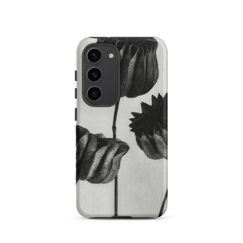 Abutilon (lime Mallow) Pod - Karl Blossfeldt Samsung Case, Galaxy S23 / Matte, Smartphone Case Black White Botanical Illustration