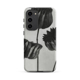 Abutilon (lime Mallow) Pod - Karl Blossfeldt Samsung Case, Galaxy S23 Plus / Matte, Phone Case Black White Floral Design