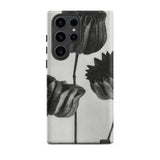 Abutilon (lime Mallow) Pod - Karl Blossfeldt Samsung Case, Galaxy S23 Ultra / Matte, Smartphone Case Black White Botanical Print