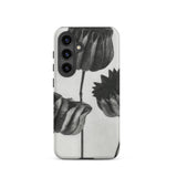 Abutilon (lime Mallow) Pod - Karl Blossfeldt Samsung Case, Galaxy S24 / Matte, Smartphone Case Black White Floral Design