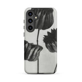 Abutilon (lime Mallow) Pod - Karl Blossfeldt Samsung Case, Galaxy S24 Plus / Matte, White Phone Case Black Floral Design