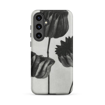 Abutilon (lime Mallow) Pod - Karl Blossfeldt Samsung Case, Galaxy S24 Plus / Matte, White Phone Case Black Floral Design