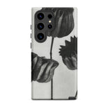 Abutilon (lime Mallow) Pod - Karl Blossfeldt Samsung Case, Galaxy S24 Ultra / Matte, Smartphone Case Black White Floral Design