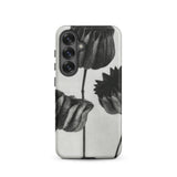 Abutilon (lime Mallow) Pod - Karl Blossfeldt Samsung Case, Galaxy S25 / Matte, Black White Floral Design Phone Case