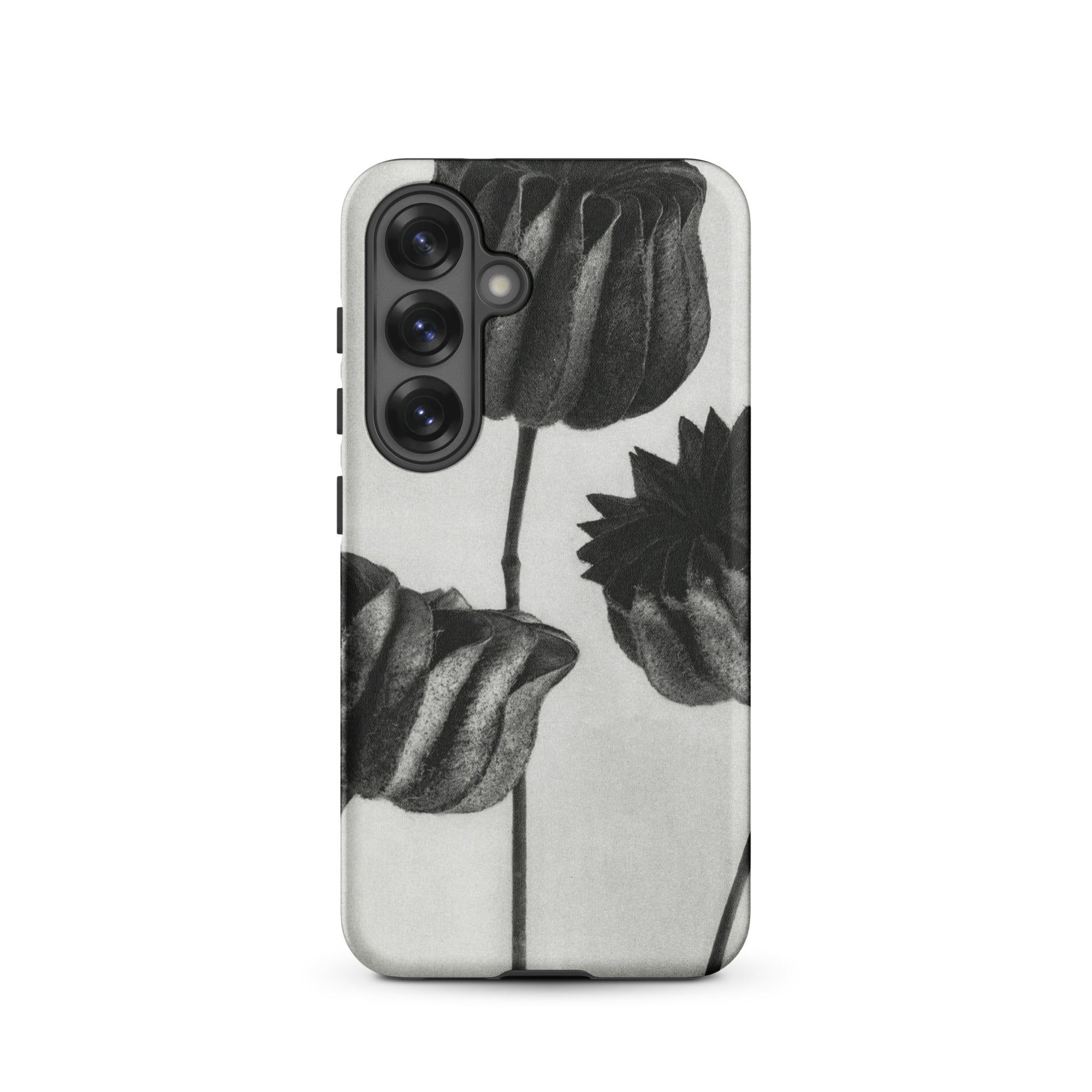 Abutilon (lime Mallow) Pod Karl Blossfeldt Samsung Case, Galaxy S25 / Matte, Black White Floral Design Phone Case