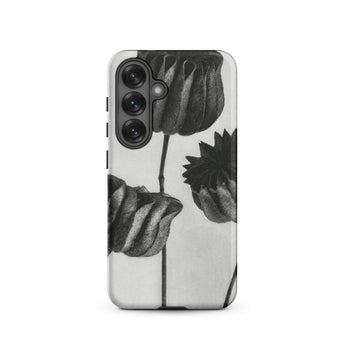 Abutilon (lime Mallow) Pod - Karl Blossfeldt Samsung Case, Galaxy S25 / Matte, Black White Floral Design Phone Case