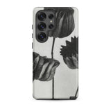 Abutilon (lime Mallow) Pod - Karl Blossfeldt Samsung Case, Galaxy S25 Ultra / Matte, Smartphone Case Black White Botanical Illustration