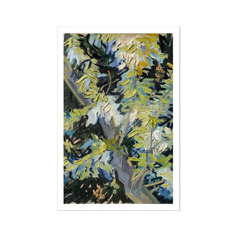 Acacia Branches - Vincent Van Gogh Art Print, 24x36’’ / 61x92cm / Unframed, Impressionistic Tree Trunk Foliage