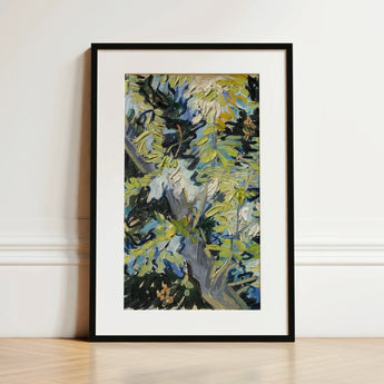 Acacia Branches - Vincent Van Gogh Art Print / Canvas, 12x18’’ / 31x46cm / Black Frame / Matboard, Posters Prints & Visual Artwork, Toby