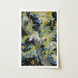 Acacia Branches - Vincent Van Gogh Art Print / Canvas Framed Impressionist-style Painting Tree Textured Brushstrokes Greens Blues Goh,