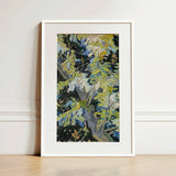 Acacia Branches - Vincent Van Gogh Art Print / Canvas Framed Impressionist-style Painting Tree Textured Brushstrokes Greens Blues Vincent