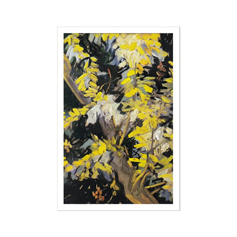 Acacia Branches - Vincent Van Gogh Art Print / Canvas Impressionistic Tree Yellow Leaves Vincent Gogh Art Print, Light Fractures, Petals