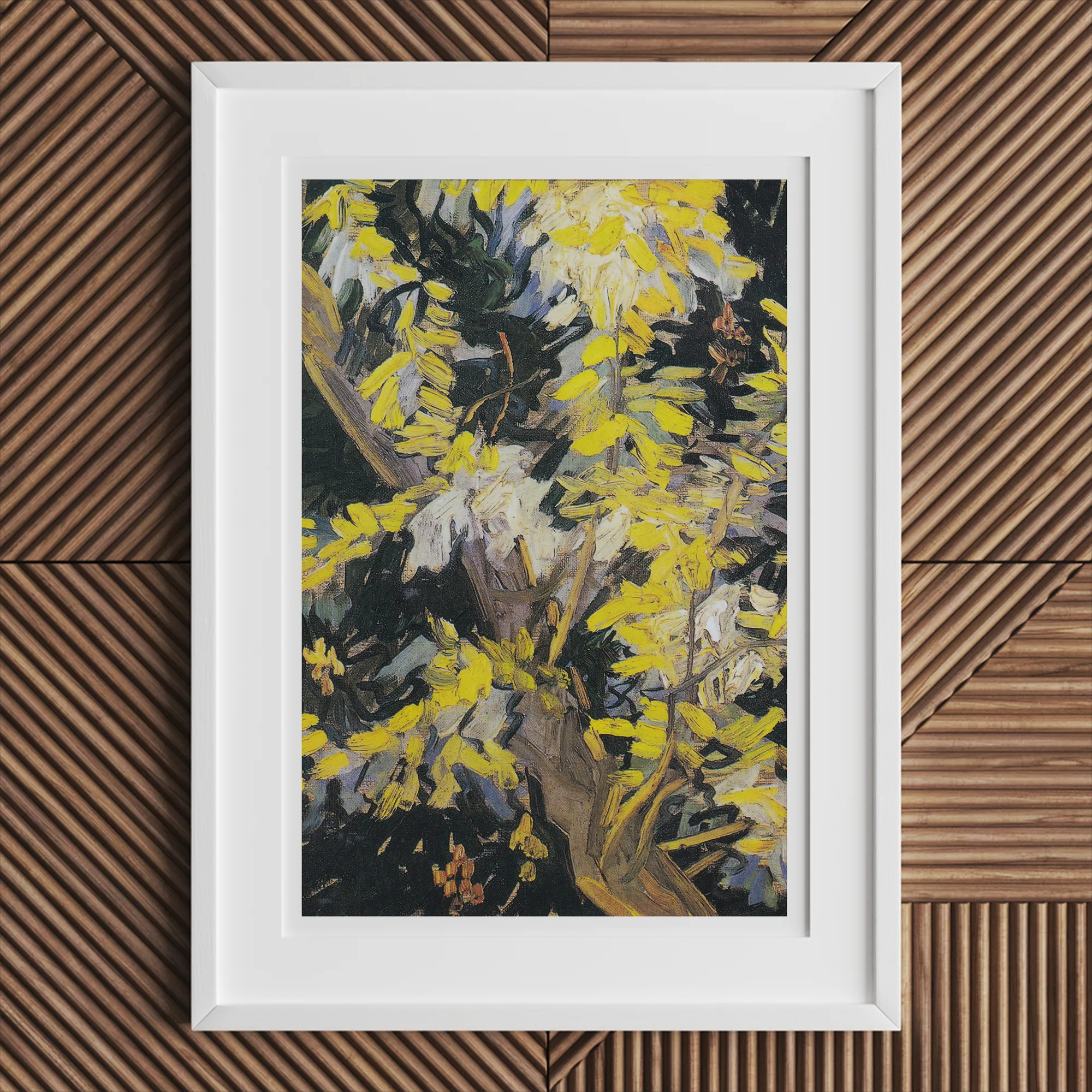 Acacia Branches - Vincent Van Gogh Art Print, Framed Impressionist Painting Tree