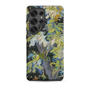 Acacia Branches - Vincent Van Gogh Samsung Case, Galaxy S25 Ultra / Matte, Phone Case Textured Impressionistic Painting Tree Green Yellow