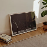 Acacia Trees of Deadvlei Art Print, Framed Artwork Bare Trees Dark Stark Landscape