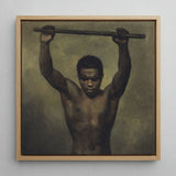Academiestudie van een man - Franse school 19e eeuw kunstprint / Canvas, 12x12’’ / 31x31cm / Naturel frame, Posters Prints & Visual Artwork, Toby