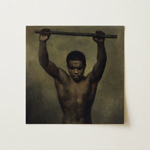 Academiestudie van een man - Franse school 19e eeuw kunstprint / Canvas, 12x12’’ / 31x31cm / Ongeframeerd / zonder rand, Posters Prints & Visual