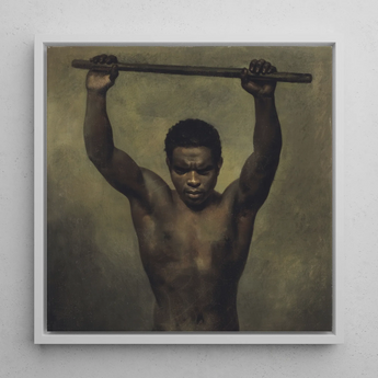 Academiestudie van een man - Franse school 19e eeuw kunstprint / Canvas, 12x12’’ / 31x31cm / Wit frame, Posters Prints & Visual Artwork, Toby