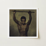 Academy Study of a Man - French School 19th c Art Print / Canvas Academic, Life, Raw Iron-brown Weight, Held, Steady, Prints