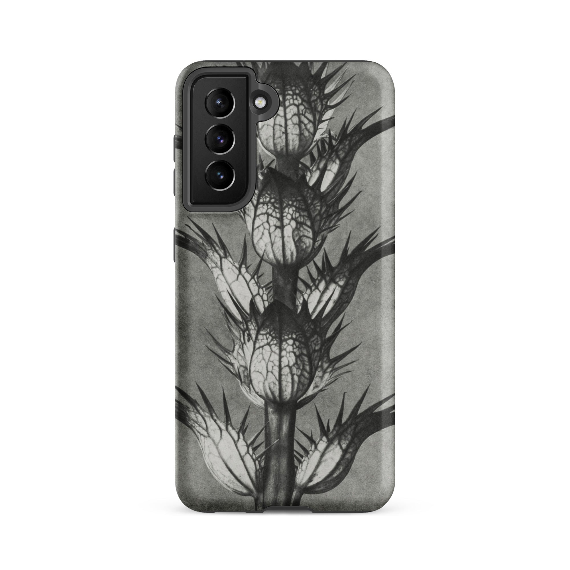 Acanthus Mollis (bear’s Breeches) Karl Blossfeldt Samsung Case, Galaxy S21 Fe / Matte, Black White Phone Case Thorny Plant Design