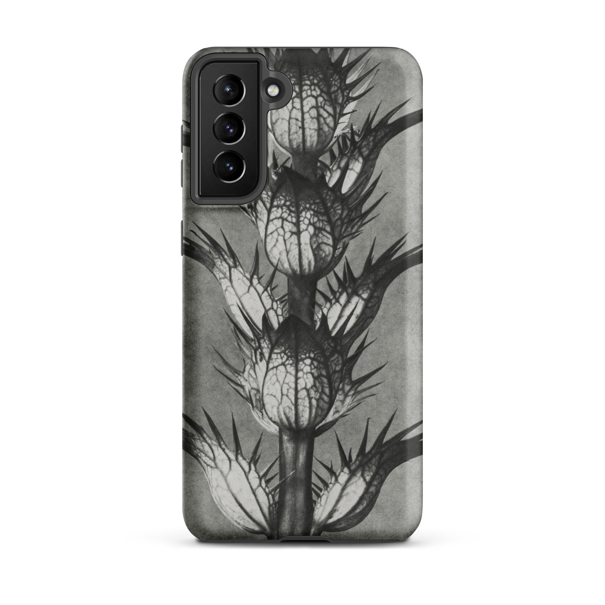 Acanthus Mollis (bear’s Breeches) Karl Blossfeldt Samsung Case, Galaxy S21 Plus / Matte, Grey Phone Case Black White Thistle Plant Design