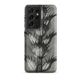 Acanthus Mollis (bear’s Breeches) - Karl Blossfeldt Samsung Case, Galaxy S21 Ultra / Matte, Black White Thistle Plant Pattern Smartphone