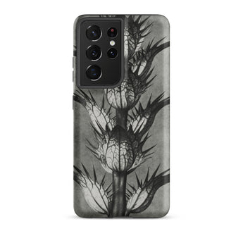 Acanthus Mollis (bear’s Breeches) - Karl Blossfeldt Samsung Case, Galaxy S21 Ultra / Matte, Black White Thistle Plant Pattern Smartphone