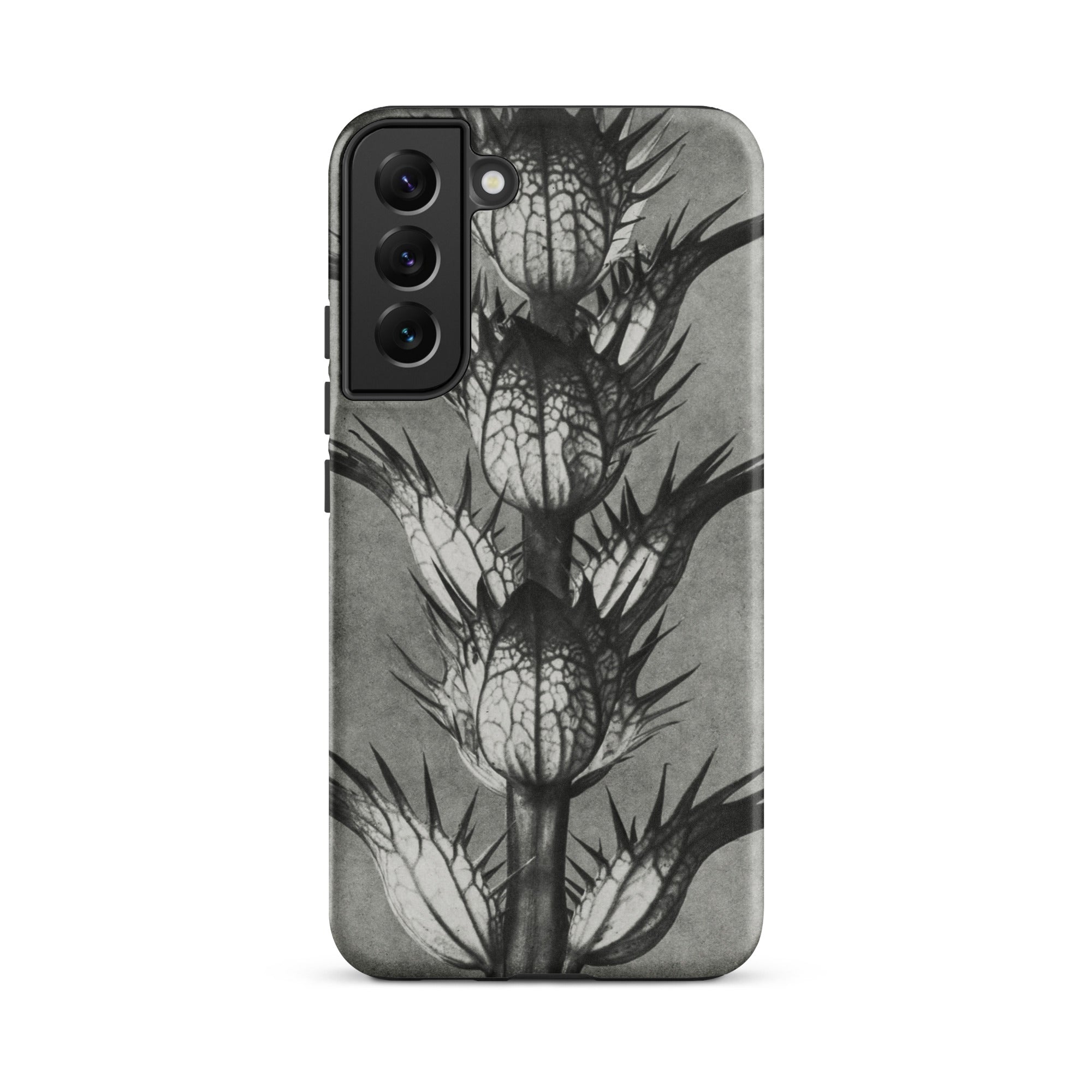 Acanthus Mollis (bear’s Breeches) Karl Blossfeldt Samsung Case, Galaxy S22 Plus / Matte, Black White Thistle Plant Design Smartphone Case
