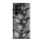 Acanthus Mollis (bear’s Breeches) Karl Blossfeldt Samsung Case, Galaxy S22 Ultra / Matte, Black White Thistle Plant Design Smartphone Case